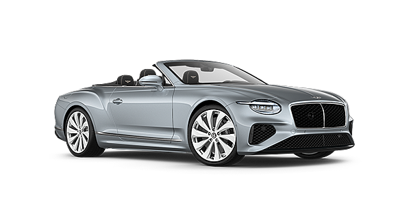 Bentley Firenze New Bentley Continental GTC convertible front three quarters in Silverlake paint
