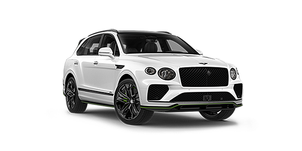 Bentley Firenze Bentley Bentayga Speed SUV in Snow Quartz Pearlescent by Mulliner white paint