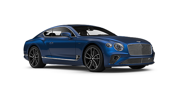 Bentley Firenze Bentley GT Azure coupe in Sequin Blue paint front 34