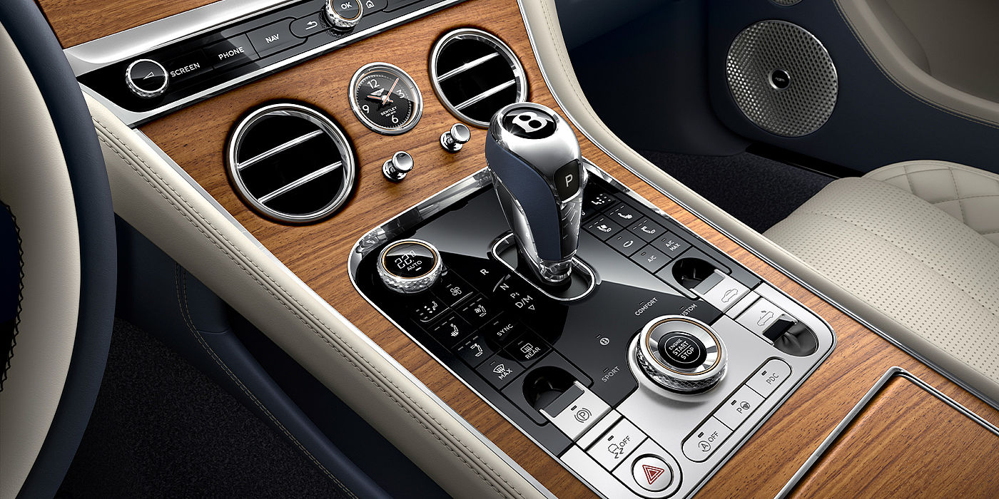 Bentley Firenze Bentley Continental GTC Azure convertible front interior console detail